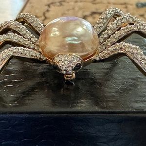 Vintage preowned Carolee  rhinestone spider pin